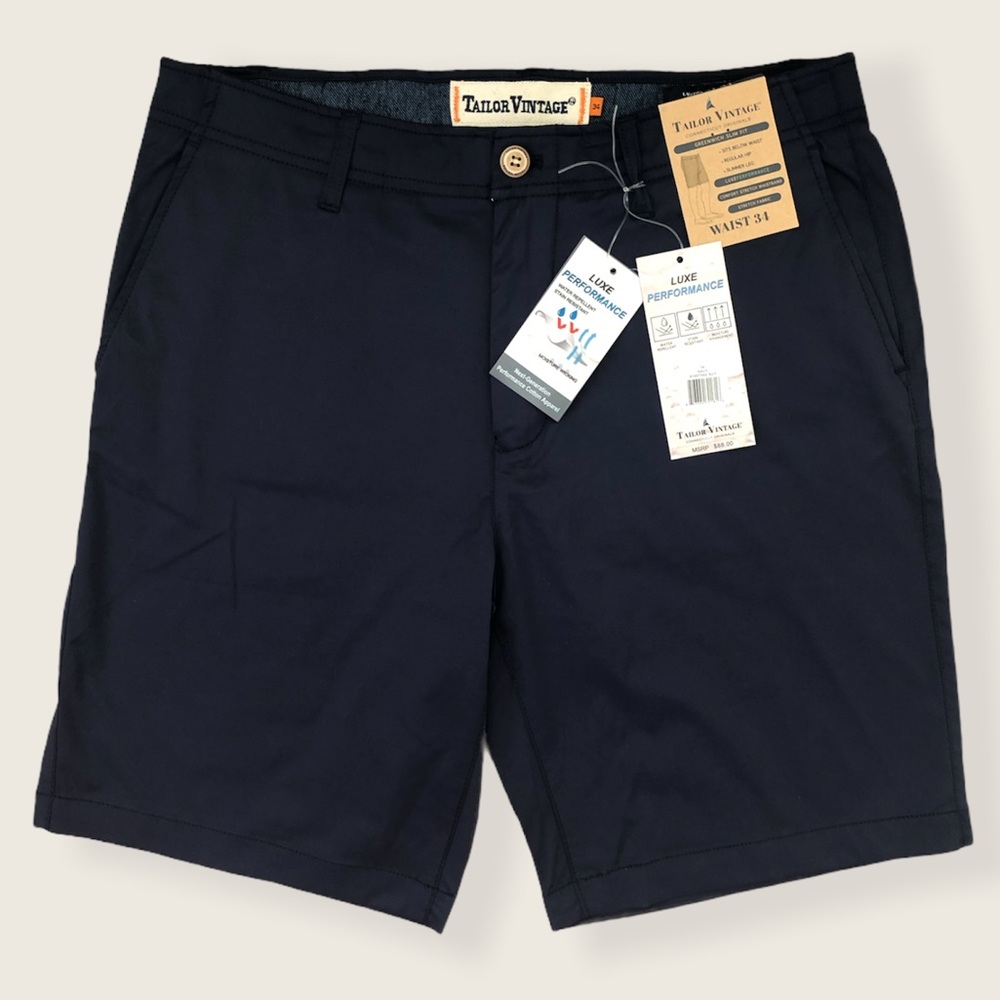TAILOR VINTAGE LUXE PERFORMANCE SHORTS (34)